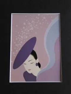 鶴田一郎、【ときめき】、希少な額装用画集より、新品額装付、状態良好 鶴田一郎、【ときめき】、希少な額装用画集より、新品額装付