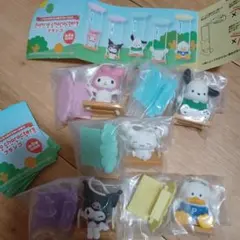 サンリオキャラクター ブランコ 5個　コンプリート　ガシャポン　ガチャガチャ