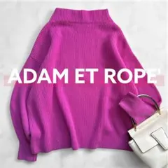 【美品】ADAM ET ROPE' ウールボトルネックプルオーバーニット