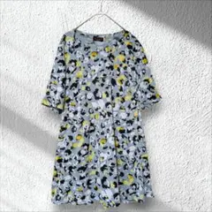 マ*タ様 【EVEX by KRIZIA】 44 XL 花柄チュニック 半袖 Aのサムネイル