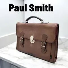 Paul Smith ポールスミス ブリーフケース レザー バッグ 鍵　ブラウン