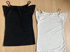 UNIQLO エアリズム　ブラックとホワイトのキャミソール2枚セット
