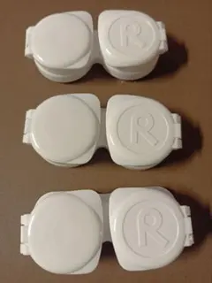 コンタクトレンズケース 3個セット ホワイト