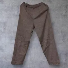 GLOBAL WORK ブラウン チェック スラックス