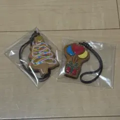 クリスマスツリーとバルーンのストラップ 2個セット