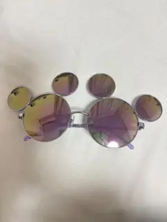 ミッキー型サングラス 紫色レンズ