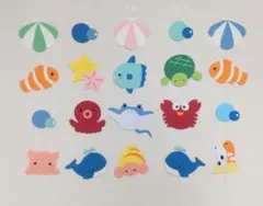 【再販】7月8月 海の生き物 壁面飾り ガーランド 吊るし飾り 幼稚園 保育園のサムネイル