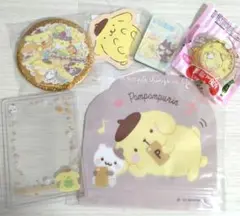 ポムポムプリン　キラキラBIG缶バッチ　他セット