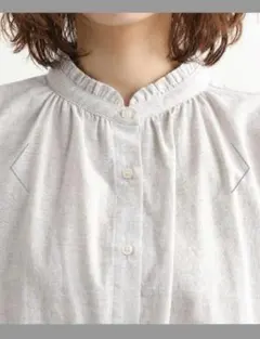 studio CLIP　新品　シングルガーセ襟フリルブラウス