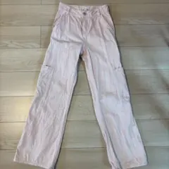 H&M カーゴパンツ ピンク XS レディース ストレート カジュアル 春夏