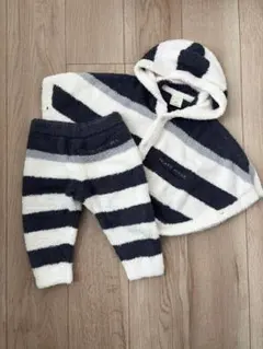 美品 ジェラートピケ ベビー ルームウェア ポンチョ ロングパンツ アウター