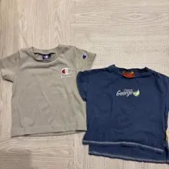 Champion おさるのジョージ 半袖Tシャツ 2枚セット