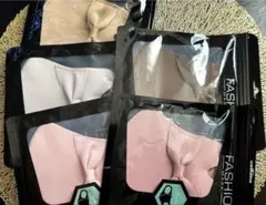 リボン型マスク　おしゃれマスク　ファッションマスク　ピンク　ベージュ　グレー