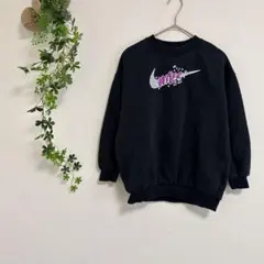 ［Nike］長袖トレーナー（M）ブラック　ロゴプリント