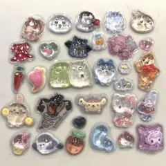 44 ボンボンドロップシール　立体　フレークシール　キャラクター　おすそ分け