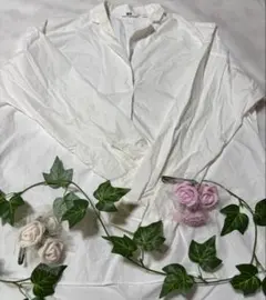 UNIQLO ホワイト ボタン付きシャツ M