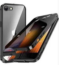 iPhone SE3 用 ケース バンパーフレーム 透明 ブラック