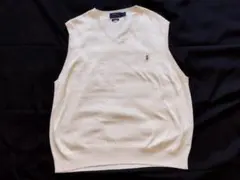 Ralph Lauren ラルフローレン　Vネックニットベスト 　XL　コットン