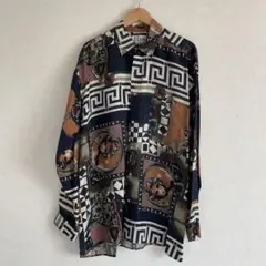 B&E jason シルク 100% 長袖シャツ XL