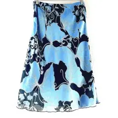 8/11まで出品‼️ sunauna スーナウーナ　花蝶柄シフォンスカート　38のサムネイル