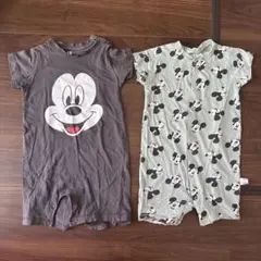 ミッキーマウスロンパース2点セット