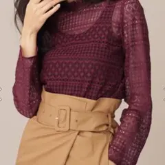 ナノ・ユニバース　レースブラウス