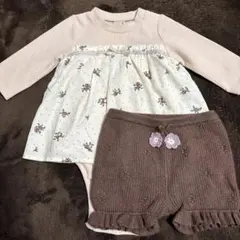 petit main ベビーロンパース パンツセット 80cm