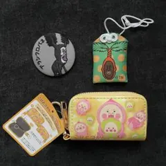 こびとづかん　キーケース　缶バッジ　刺繍お守り