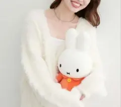 タグ付き★ミッフィーシャギーファーカーディガン