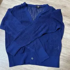 ユニクロ 藍色 カーディガン S