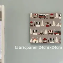 ファブリックパネル　クリスマスタウン　24cm