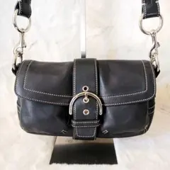 COACH　ソーホー　ショルダーバック　ワンショルダー　ブラック　革鞄