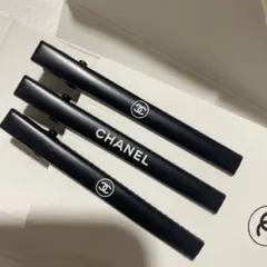 シャネル ブラック ロゴマーク ヘアピン 新品、 비매품