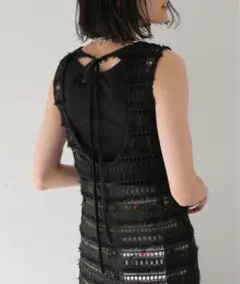 Ghospell Tamsin Fray Crochet Dress