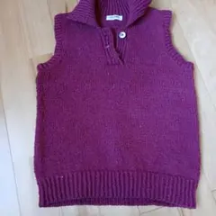 TRANS CONTINENTS ワインレッドニット