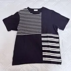 SIMPLE LIFE ストライプ Tシャツ ネイビー/ホワイト お出かけ　春夏のサムネイル