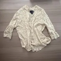 made in USA vintage レース　カーディガンのサムネイル