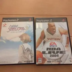PS2ソフトまとめ売り ときめきメモリアル3 NBAライブ2004