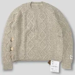 SUNSEA ベルテッド フィッシャーマンセーター 1 ナチュラル ニットのサムネイル