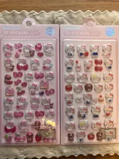 ハローキティ 3Dステッカー 2シートセット　サンリオ　ぷくぷく　ボンボン