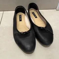 Odette e Odile ブラック フラットシューズ　本革