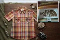 THE NORTH FACE 半袖チェックシャツ レディースS コットン100%のサムネイル