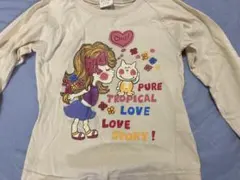 長袖カットソー 120cm女子　ベージュ