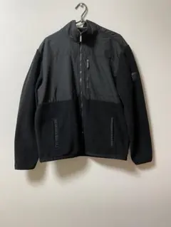 Calvin Klein フリース ナイロン切り替え ジャケット ブラック L