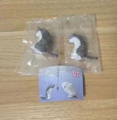 가챠 おじぎさん 3礼 マンチカン2匹