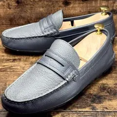 ☆即発 COACH コーチ 本革ローファー 42 シボ革 2トーン 甲淡色