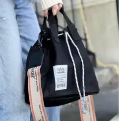 クラシカルエルフ　JaVa コラボ　ジャガードテープ２WAY巾着バッグ　ジャバ