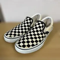 ⭐️VANS バンズ スリッポンチェッカー　黒×白 US9 27.0センチ