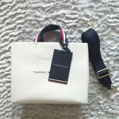 TOMMY HILFIGER トミー☆2wayトートバッグ アイボリー