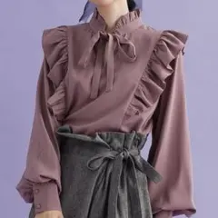 メルロープリュス　レディース　トップス　ブラウス　古着　フリル　服飾　結婚式のサムネイル